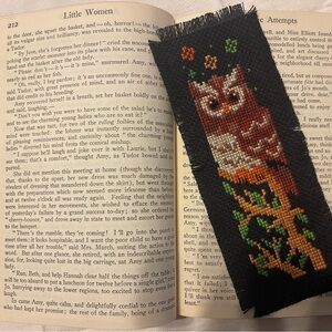 Handmade Owl Cross-Stitch Bookmark